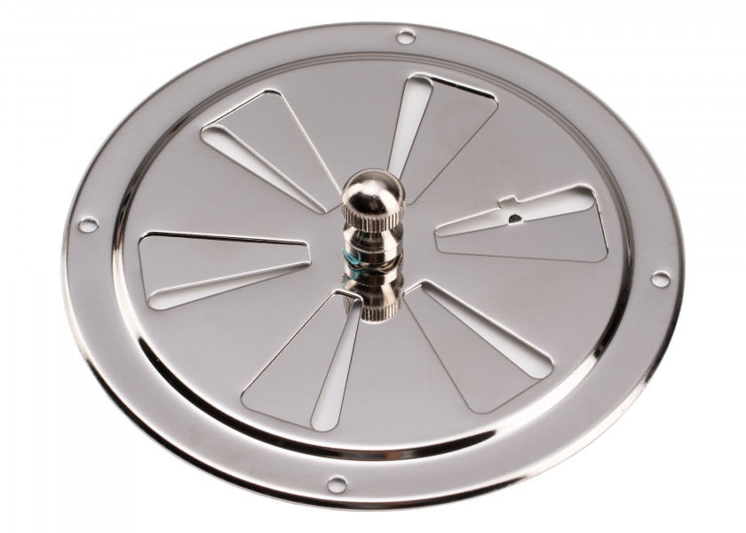 Купить Решетка вентиляционная круглая из нержавеющей стали Roca 481312 127 мм с заслонкой 7ft.ru в интернет магазине Семь Футов
