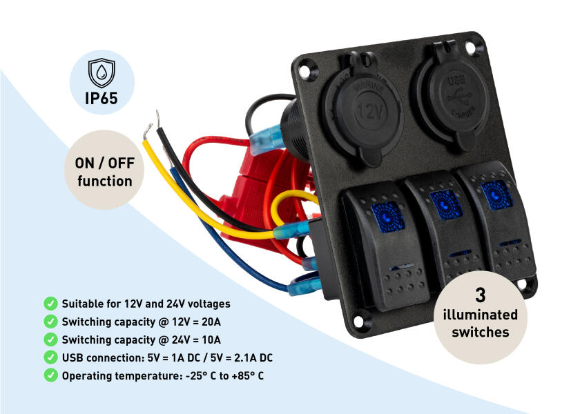 Купить SEATEC Control Panel with Dual USB and Cigarette Lighter Socket 29864-bvs 7ft.ru в интернет магазине Семь Футов