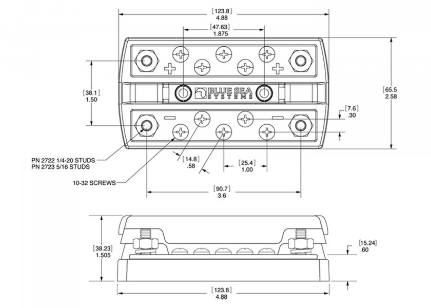 Купить BLUE SEA 2723 Общая шина DualBus Plus 21010-bvs 7ft.ru в интернет магазине Семь Футов