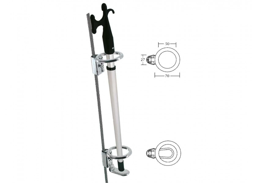 Купить PETERSEN Boat Hook Holder for Shrouds with Base Plate / lower part 19126-bvs 7ft.ru в интернет магазине Семь Футов