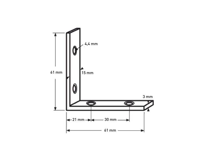Купить Кронштейн из нержавеющей стали / A2 / Длина: 61 мм 7ft.ru в интернет магазине Семь Футов