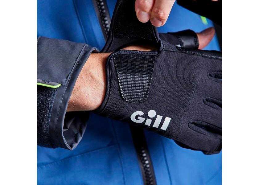 Купить Перчатки спортивные Gill Championship 7243-BLK01-XXL с открытыми пальцами размер XXL черные из нейлона/полиуретана с тканью Dura-Grip на ладони 7ft.ru в интернет магазине Семь Футов