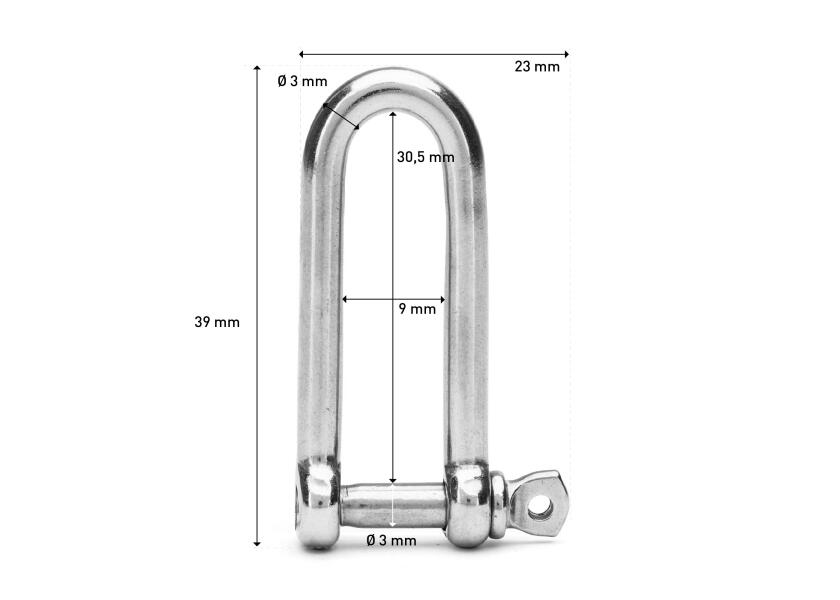 Купить Stainless Steel Shackle, long Shape 11093-bvs 7ft.ru в интернет магазине Семь Футов