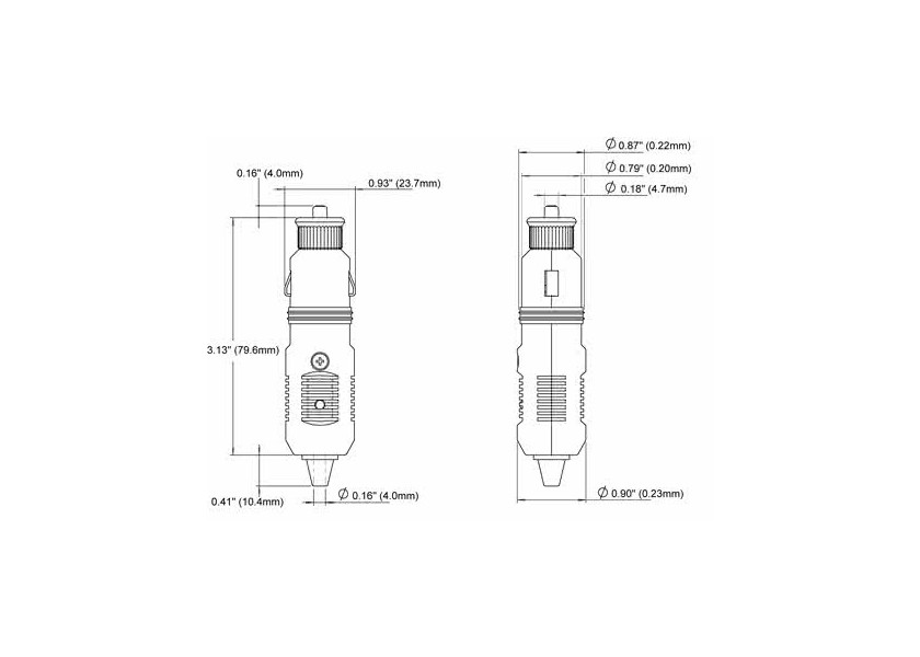 Купить Вилка для гнезда прикуривателя Blue Sea 1010 12В 10А чёрная 7ft.ru в интернет магазине Семь Футов