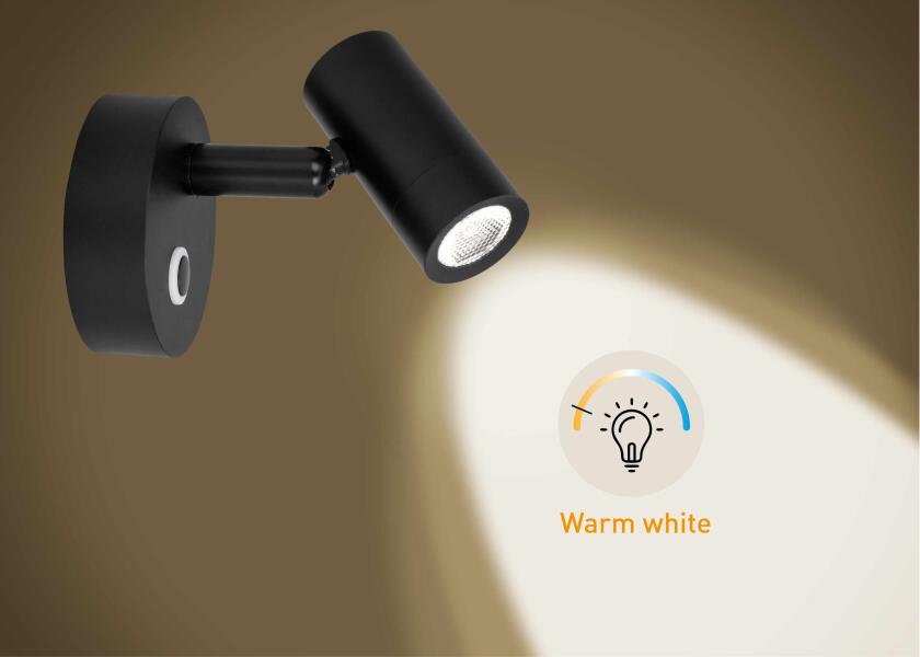 Купить SEATEC Светодиодная лампа для чтения с сенсорным переключателем и портом зарядки USB-C / черная 7ft.ru в интернет магазине Семь Футов