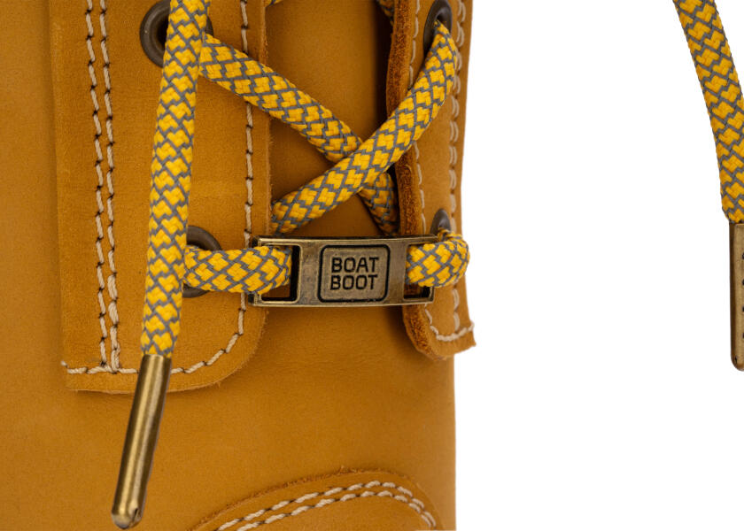 Купить BOATBOOT Кожаные ботинки на шнуровке / желтый / Размер обуви: 44 7ft.ru в интернет магазине Семь Футов