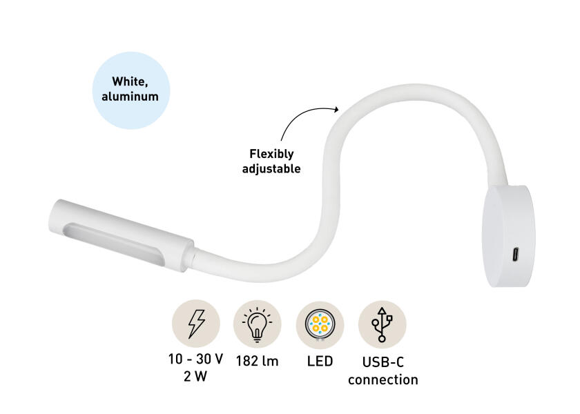 Купить SEATEC LED Reading Light with Dimmer & USB-C / white / warm white/red 31991-bvs 7ft.ru в интернет магазине Семь Футов