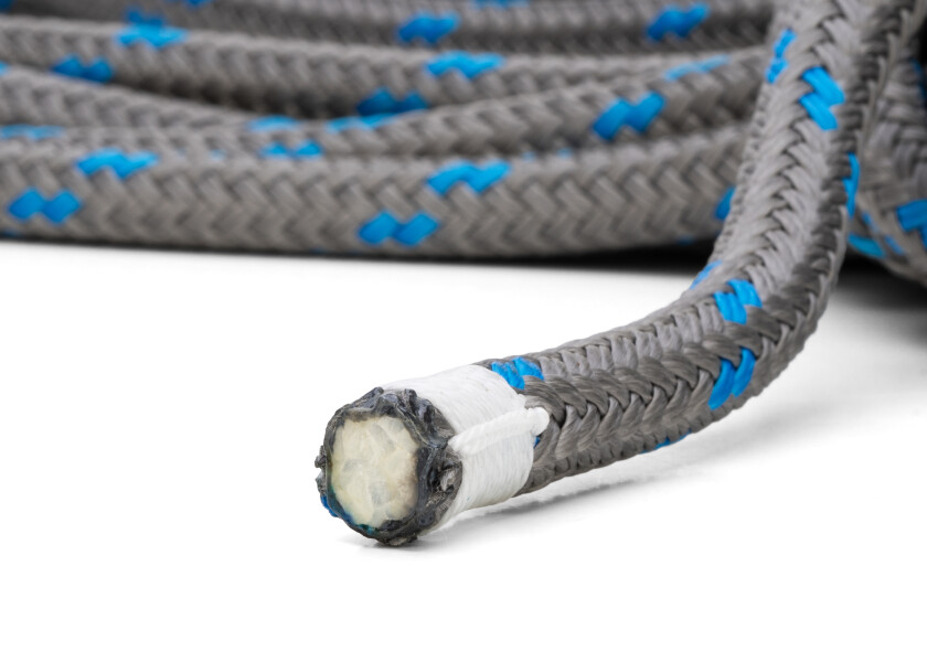 Купить ADVANCE-Швартовочный трос с сращенной проушиной и кожаным чехлом / титановый/синий / Веревка-Ø: 18 мм; Длина: 10 м 7ft.ru в интернет магазине Семь Футов