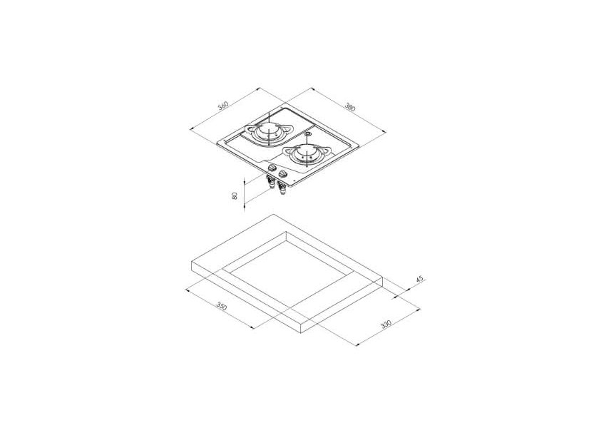 Купить CAN STEEL PC1322 Газовая плита с 2 конфорками 36564-bvs 7ft.ru в интернет магазине Семь Футов