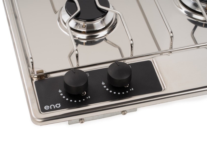 Купить Плита газовая двухконфорочная встраиваемая ENO MASTER-2 432040010785 472x342x77мм 1,75-2,5кВт со стеклянной крышкой и газ-контролем 7ft.ru в интернет магазине Семь Футов