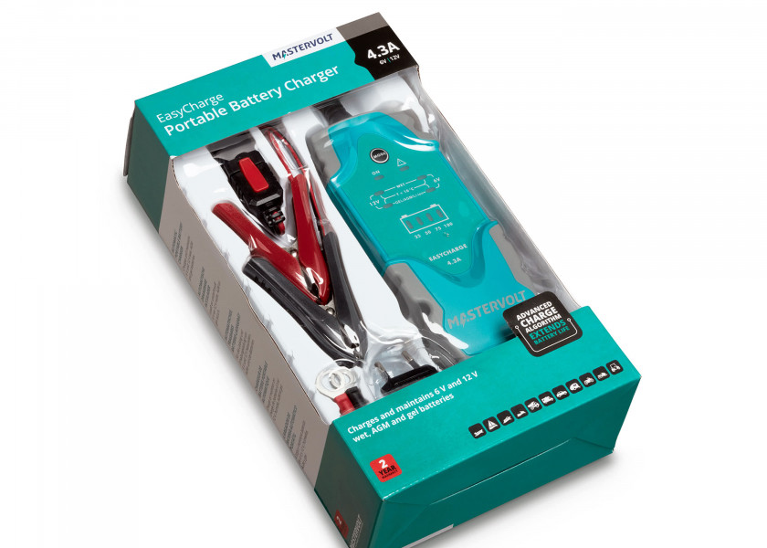 Купить Водонепроницаемое автоматическое портативное ЗУ Mastervolt EasyCharge Portable 43510400 4,3 А 6/12 В IP65 для АКБ 14 - 90/120 Ач 7ft.ru в интернет магазине Семь Футов