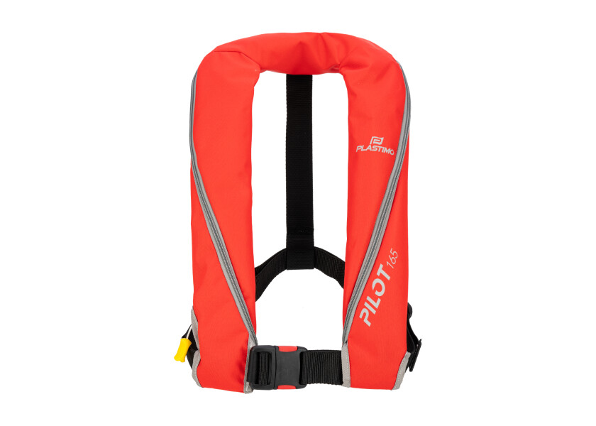 Купить Ручной надувной спасательный жилет Plastimo Pilot165 66781 165N 40кг из нейлона красный 7ft.ru в интернет магазине Семь Футов