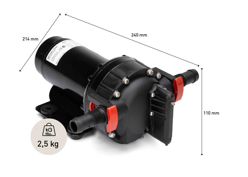 Купить Гидрофор пятикамерный Johnson Pump 10-13406-08 Aqua Jet WPS 5,2 24В 20л/мин 2,8Бар 150Вт 240х214х110мм диафрагменный насос 7ft.ru в интернет магазине Семь Футов