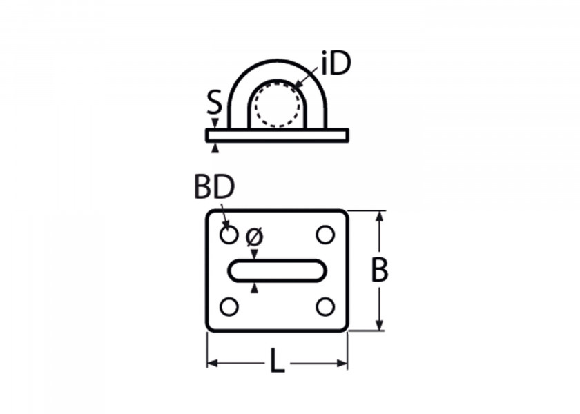Купить Stainless Steel Pad Eyes / 50 x 40 mm 80133-bvs 7ft.ru в интернет магазине Семь Футов