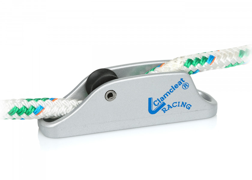 Купить Стопор щелевой с направляющим роликом Clamcleat Racing Junior CL236 82x18x25мм из алюминия для тросов Ø3-6мм, Osculati 56.236.00 7ft.ru в интернет магазине Семь Футов
