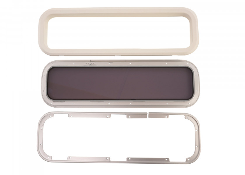 Купить Иллюминатор неоткрывающийся Lewmar Standard Portlight 393410200 646x191x4мм размер 4 с отделкой из белого пластика 7ft.ru в интернет магазине Семь Футов