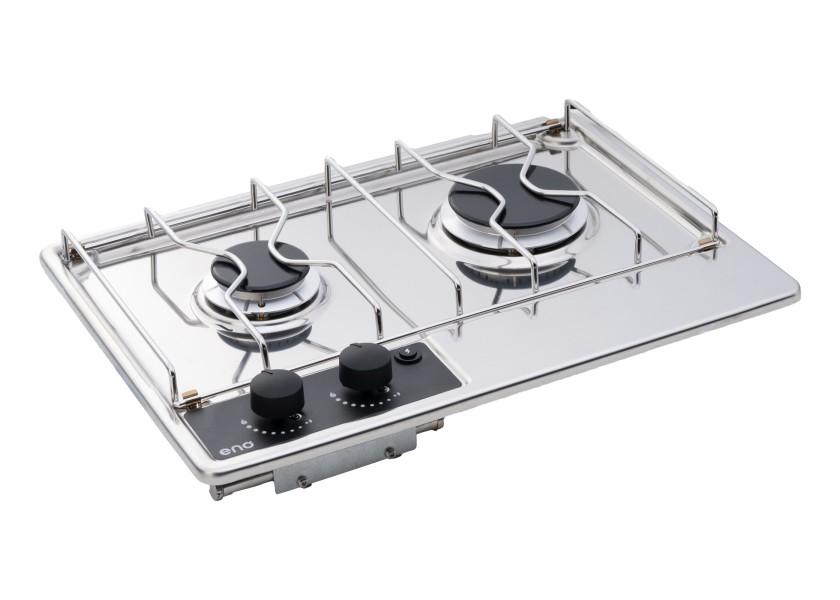 Купить Газовая двухконфорочная плита Eno Master 2 432340010785 470x80x340мм 30мбар из нержавеющей стали AISI304L 7ft.ru в интернет магазине Семь Футов
