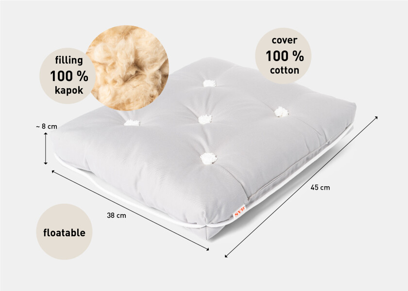 Купить Одинарная подушка Kapok / светло-серый 57266-bvs 7ft.ru в интернет магазине Семь Футов