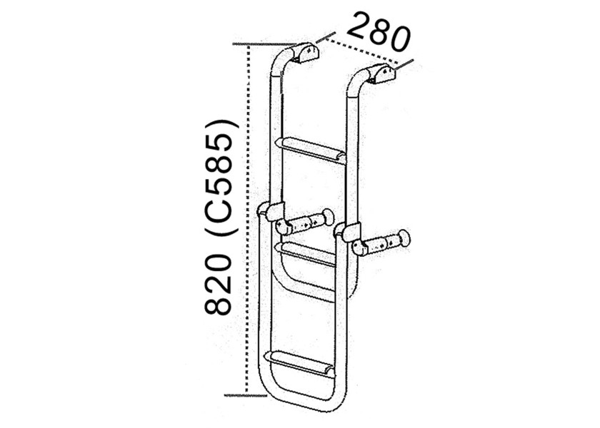 Купить Stainless Steel Foldable KAPPA Bathing Ladder / 3 steps 16515-bvs 7ft.ru в интернет магазине Семь Футов