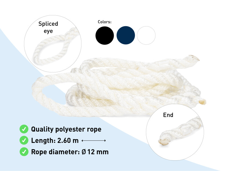 Купить SEATEC Fender Line, White / 1.9 m / 10 mm / 2 pieces 55822-bvs 7ft.ru в интернет магазине Семь Футов