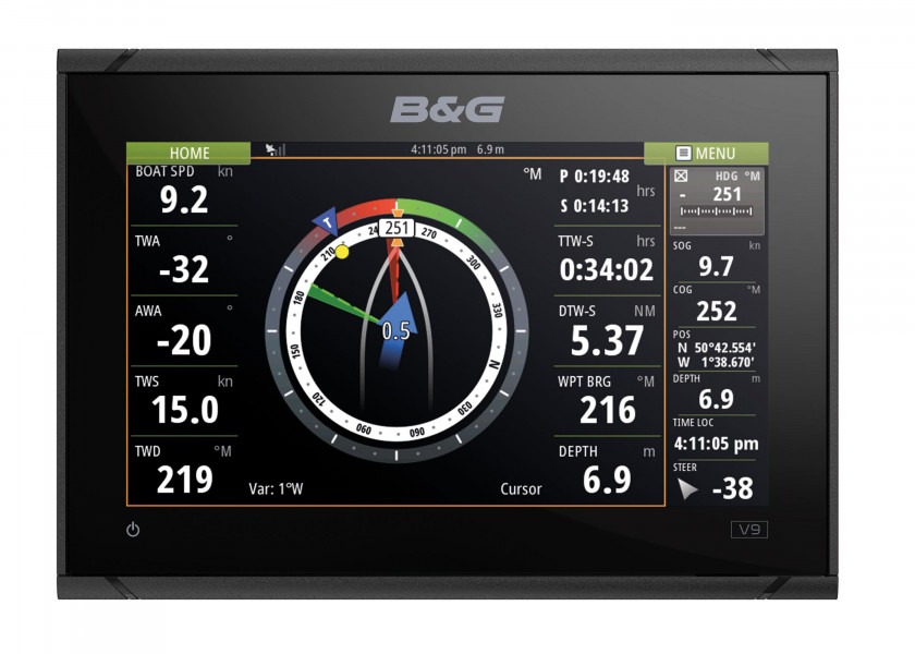 Купить B&G 000-13214-001 Vulcan9 FS С картографией Черный  No Transducer  7ft.ru в интернет магазине Семь Футов