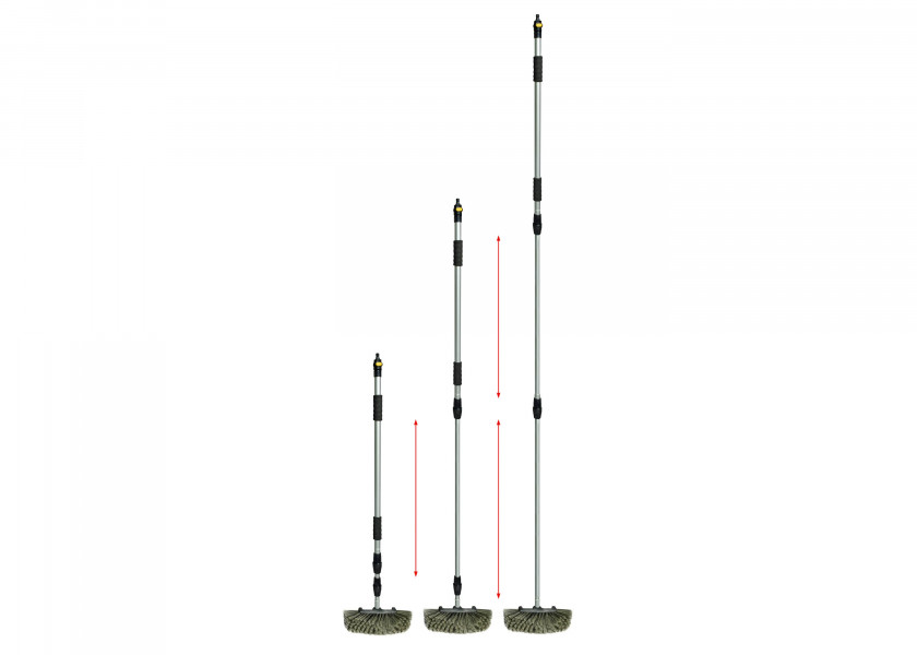 Купить YACHTICON 09478 Алюминиевая сверхмягкая щетка для мытья с боковой щетиной / Длина: 980 - 1680 мм 7ft.ru в интернет магазине Семь Футов