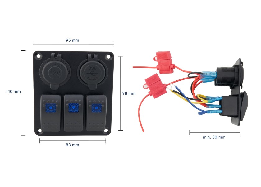 Купить SEATEC Control Panel with Dual USB and Cigarette Lighter Socket 29864-bvs 7ft.ru в интернет магазине Семь Футов