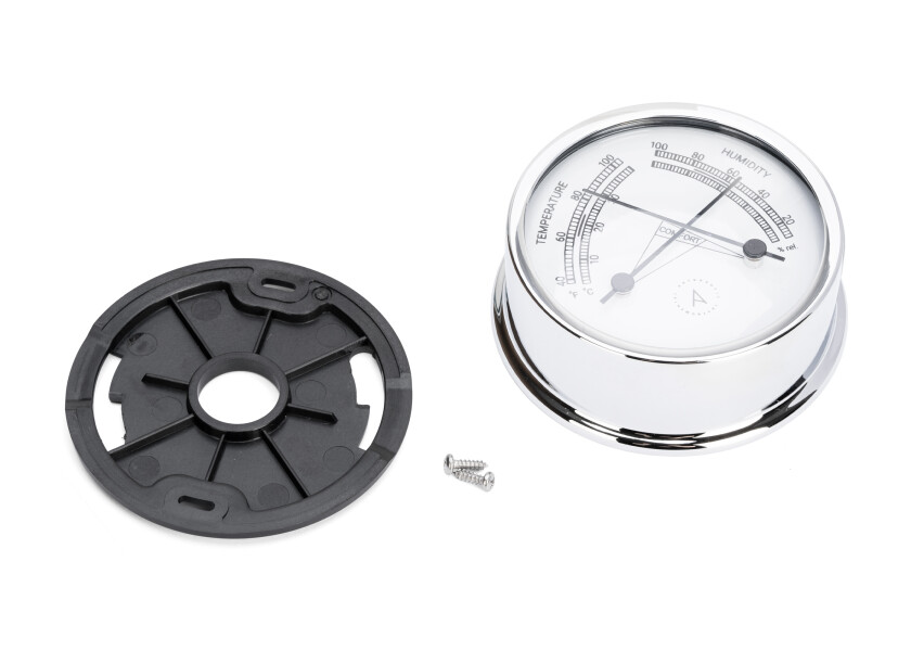 Купить Термогигрометр Autonautic instrumental Atlantic95 TH95C 95x35мм из хромированной латуни 7ft.ru в интернет магазине Семь Футов