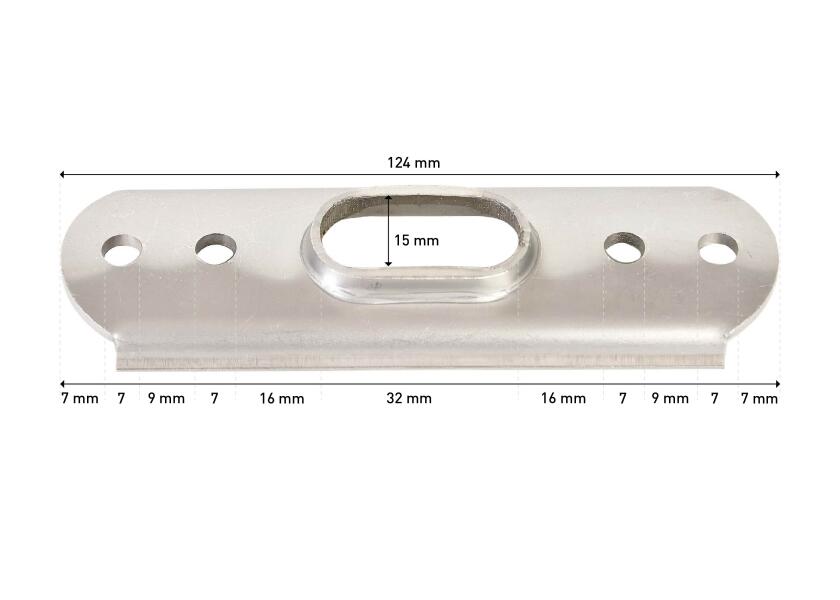 Купить Пластина Blue Wave 616107 123x40мм для Т-образных наконечников Ø6-7мм из нержавеющей стали AISI316 7ft.ru в интернет магазине Семь Футов