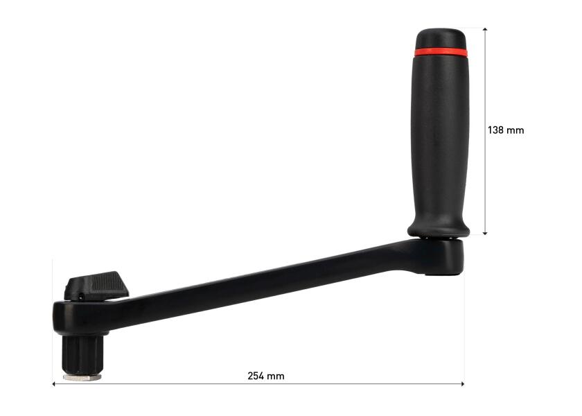 Купить Рукоятка для лебедки Harken B10AL 254x178мм шарикоподшипниковая с блокировкой из черного анодированного алюминия 7ft.ru в интернет магазине Семь Футов