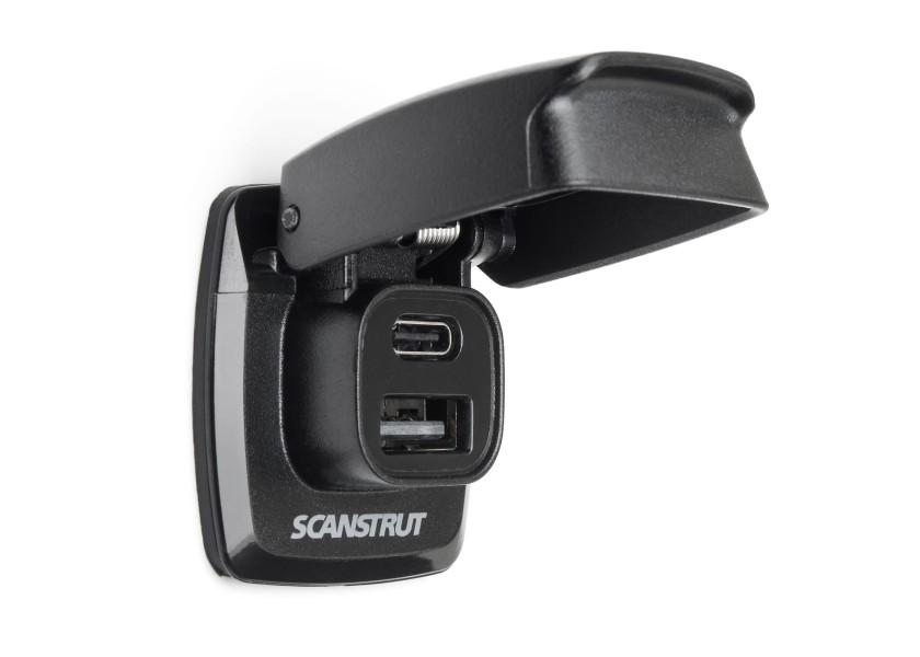 Купить Scanstrut SC-USB-F1 1xUSB-A&1xUSB-C 12/24V Двойной USB-штекер Flip Pro с быстрой зарядкой Black 7ft.ru в интернет магазине Семь Футов