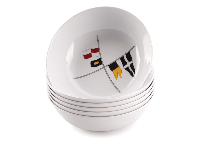 Купить Набор суповых тарелок Marine Business Regata 12007 Ø150мм 6шт из белого меламина 7ft.ru в интернет магазине Семь Футов