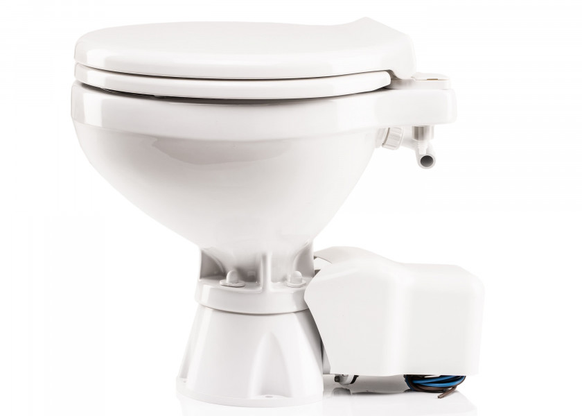Купить Унитаз судовой с электрической прокачкой Johnson Pump AquaT Silent Electric Compact 80-47231-01 12В Ø19/38мм 441х340х395мм с трехпозиционной панелью управления 7ft.ru в интернет магазине Семь Футов