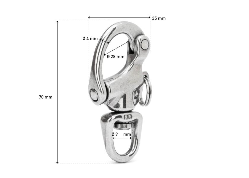 Купить WICHARD Snap Shackle with Swivel Eye 53818-bvs 7ft.ru в интернет магазине Семь Футов