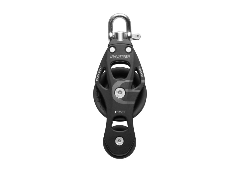 Купить Harken 6262 Element Fiddle Swivel Block 60 mm Черный  Black / Silver 7ft.ru в интернет магазине Семь Футов