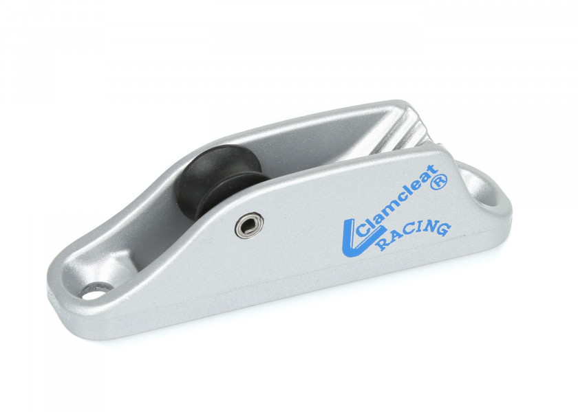 Купить Стопор щелевой с направляющим роликом Clamcleat Racing Junior CL236 82x18x25мм из алюминия для тросов Ø3-6мм, Osculati 56.236.00 7ft.ru в интернет магазине Семь Футов
