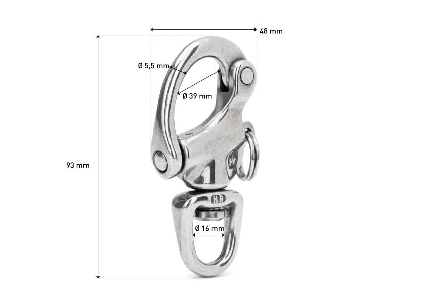 Купить WICHARD Snap Shackle with Swivel Eye 53818-bvs 7ft.ru в интернет магазине Семь Футов