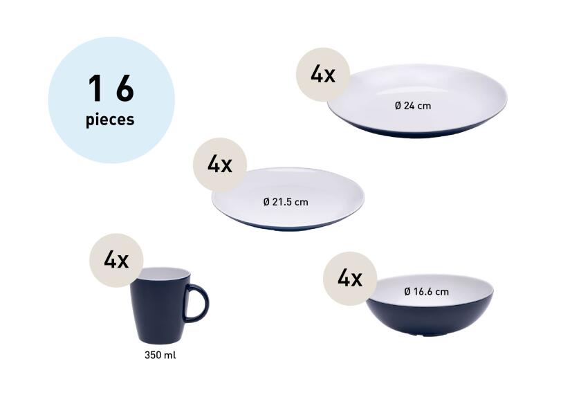 Купить GIMEX 6973532 SOLID LINE Набор посуды / 16 предметов 34666-bvs 7ft.ru в интернет магазине Семь Футов