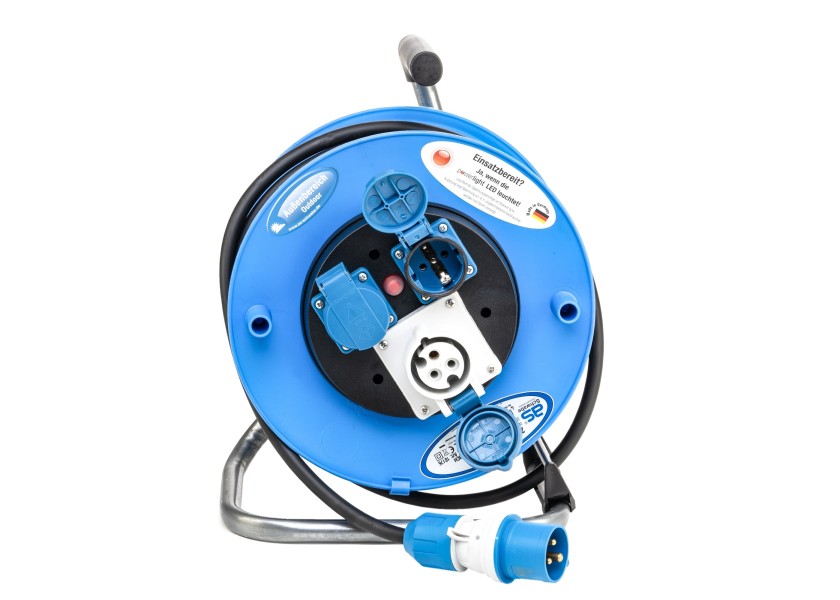 Купить Кабельная катушка 1 штекер CEE на 1 розетку CEE 230 В 2 розетки Schuko / Длина 25 м / 2,5 кв. мм / черный 76431-bvs 7ft.ru в интернет магазине Семь Футов