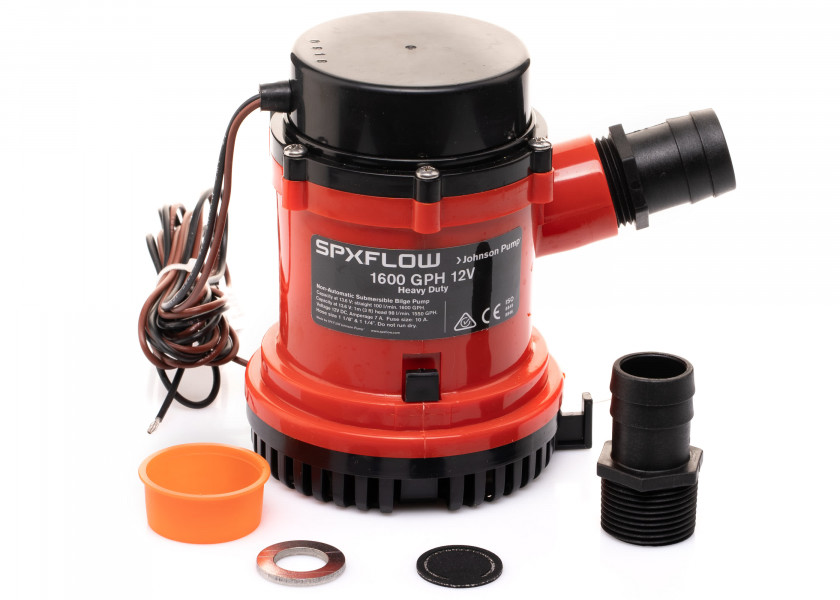 Купить Помпа трюмная Johnson Pump Heavy Duty Bilge 1600GPH 32-1600-01 12В 7А 100л/мин под шланг Ø29/38мм погружная высокопроизводительная 7ft.ru в интернет магазине Семь Футов