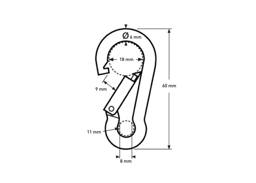 Купить Carabiner Hook, stainless steel / matt black 56251-bvs 7ft.ru в интернет магазине Семь Футов
