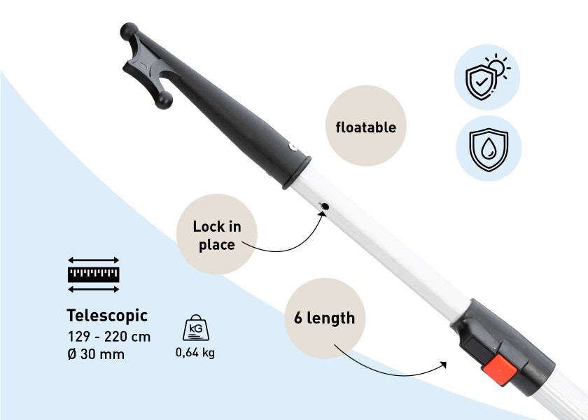 Купить Telescopic Boat Hook / 129-220 cm 20717-bvs 7ft.ru в интернет магазине Семь Футов