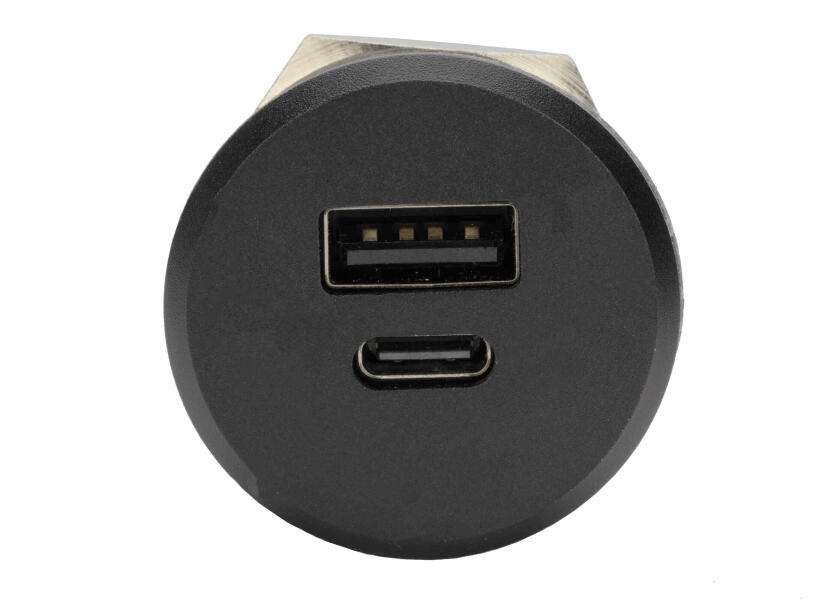 Купить SEATEC Двойная розетка USB питания USB-C/A с контргайкой / IP65 / из алюминия 7ft.ru в интернет магазине Семь Футов