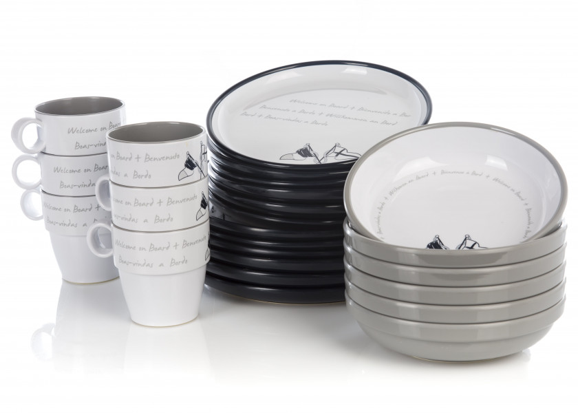 Купить Набор посуды на 6 человек Marine Business Welcome On Board 27144 24 предмета из меламина в сумке 7ft.ru в интернет магазине Семь Футов