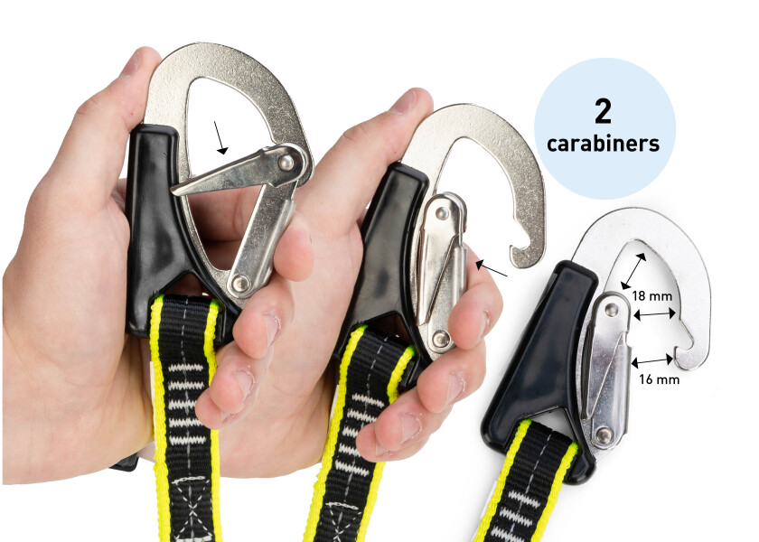 Купить Эластичная страховочная стропа Plastimo 66840 1.5 м с двумя карабинами из нержавеющей стали черная 7ft.ru в интернет магазине Семь Футов