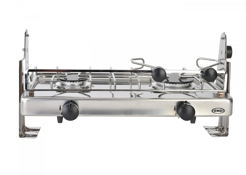 Купить Плита газовая двухконфорочная ENO Xtrem-2 062491010785 511x335x246мм 1.75-2.5кВт из нержавеющей стали AISI304L с подвесом и держателем посуды 7ft.ru в интернет магазине Семь Футов