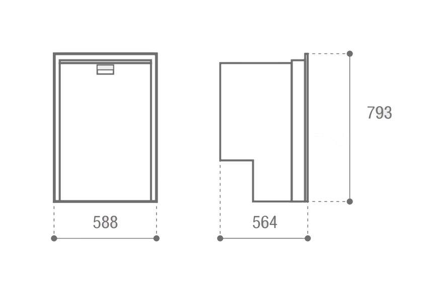 Купить VITRIFRIGO 0400-0536 C115i Холодильник / 115 л. / серый 7ft.ru в интернет магазине Семь Футов