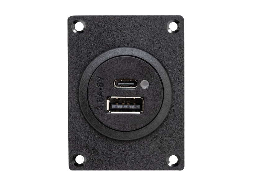 Купить USB-C/A Dual Power Socket with Mounting Plate 25801-bvs 7ft.ru в интернет магазине Семь Футов