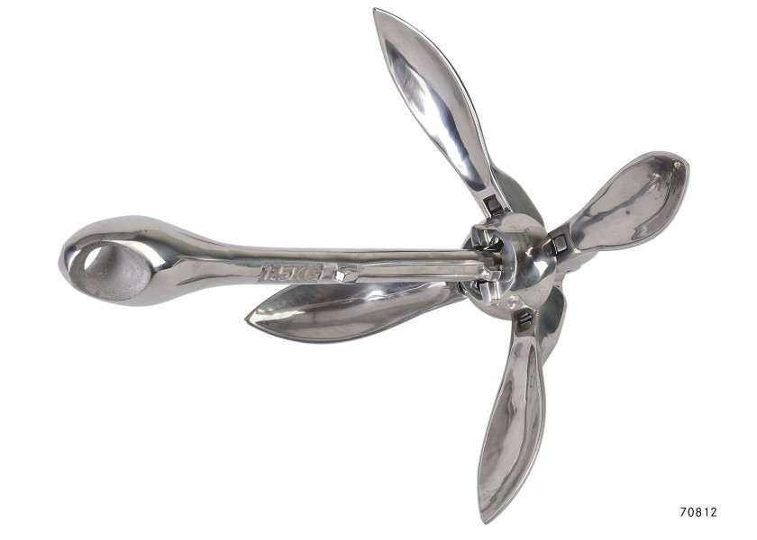 Купить Складной якорь-кошка - нержавеющая сталь / Вес якоря: 2,5 кг. 70813-bvs 7ft.ru в интернет магазине Семь Футов