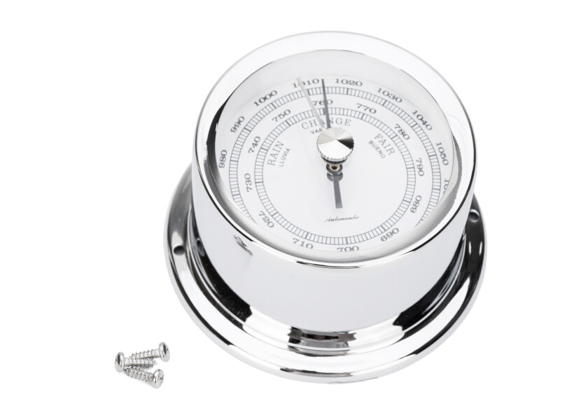 Купить Барометр судовой Autonautic instrumental Minor B72C 72x39мм серебристый/белый из хромированной латуни 7ft.ru в интернет магазине Семь Футов